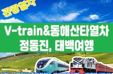 [청량리,양평역 출발]V-train&동해산타열차 정동진, 태백택시투어 1코스 (당일) [ 자유여행 ] 9월부터