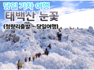 [ 무궁화호 -왕복 태백역] 순백의 설레임~태백산 눈축제 당일기차 여행(당일) (1/31~2/8)