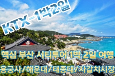 [KTX] 핵심 부산1박2일 여행 (용궁사/해운대/태종대/자갈치)-★리조트형/전객실 오션뷰★ [서울역,대전역출발]  4인1실부터~