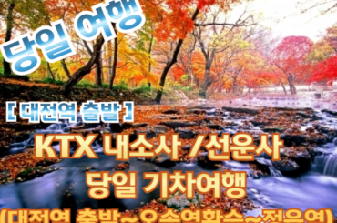 [KTX -대전역] [단풍]-  내소사 / 선운사 기차여행여행 (당일) 10월25일~11월16일