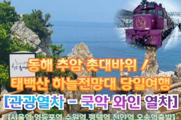 [국악와인열차-당일] [1월 24일] 동해 추암 촛대바위 / 태백산 하늘전망대 기차여행 [서울역,영등포역, 수원역, 평택역, 천안역 오송역,제천역]