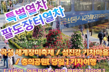 [특별열차-팔도장터열차(당일)] 곡성 세계장미축제 / 섬진강 기차마을 / 충의공원 (당일) [ 5월 24일() ] 서울역,영등포역,수원역,평택역,천안역 ,서대전역